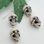 Lange Gothic oorbellen met Skulls -  Schedels Piraat, Ophalen, Nieuw, Overige materialen, Hangers