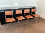 Eetkamerstoelen| Chroom buisframe | set van 4, Huis en Inrichting, Stoelen, Ophalen of Verzenden