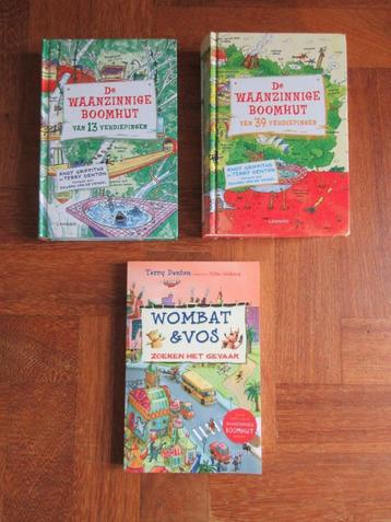 3 boeken : 2 x Waanzinnige Boomhut + Wombat & Vos beschikbaar voor biedingen