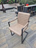 4 zgan eetkamerstoelen taupe, Huis en Inrichting, Stoelen, Ophalen, Bruin, Zo goed als nieuw, Metaal