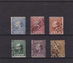 32. 1867 - 1868, Koning Willem III,  nrs. 7 - 12,  gebr., Verzenden, T/m 1940, Gestempeld