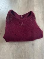 Prachtige Angora Trui met Borduurwerk - Maat M, Ophalen of Verzenden, Zo goed als nieuw, Maat 38/40 (M), Paars