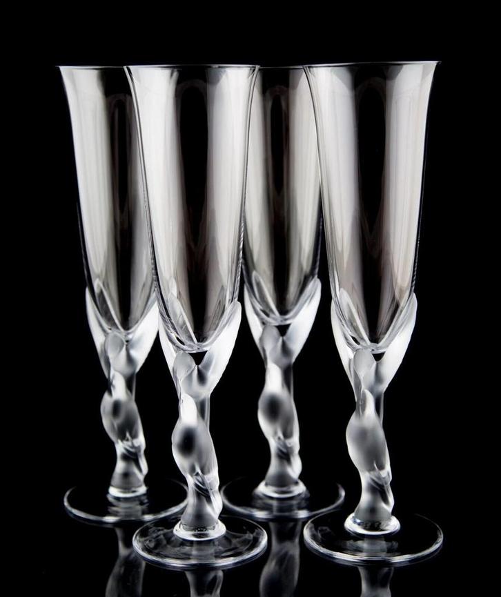 Set van 2 originele Fabergé champagne glazen, Antiek en Kunst, Antiek | Glas en Kristal, Ophalen of Verzenden