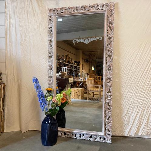 Barok Spiegel – Houten lijst - 200 x 100 cm - Bij TTM Wonen, Huis en Inrichting, Woonaccessoires | Spiegels, Nieuw, 100 tot 125 cm