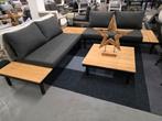 Hoekloungeset voor 4 personen, aluminium/teak, Ophalen of Verzenden