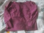 Aubergine/paars shirtje bloemetjes/opengew gaatjes 98/104, Kinderen en Baby's, Kinderkleding | Maat 98, Meisje, Kids, Ophalen of Verzenden