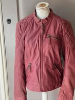 Esprit burgundy leather jacket 40 bordeauxrood leren jasje, Maat 42/44 (L), Ophalen of Verzenden, Zo goed als nieuw, Jasje