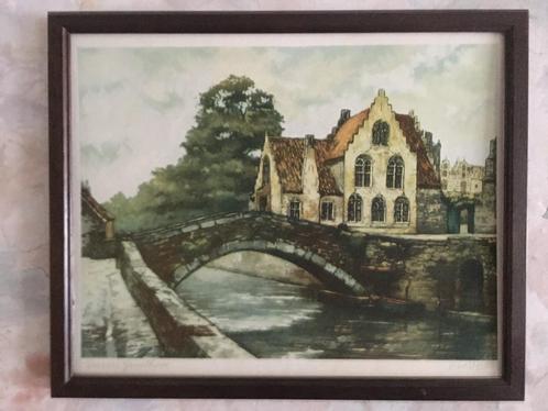 Litho  ,  Derriere   Gruuthuse, Antiek en Kunst, Kunst | Litho's en Zeefdrukken, Ophalen of Verzenden