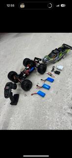 Zeer snelle 1:10 rc auto met 4 battery packs, Ophalen of Verzenden, Nieuw, Afstandsbediening