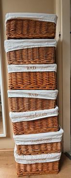 Rieten Opbergmanden Set - 7 Stuks, Huis en Inrichting, Woonaccessoires | Kisten, Ophalen of Verzenden, Gebruikt, Overige materialen