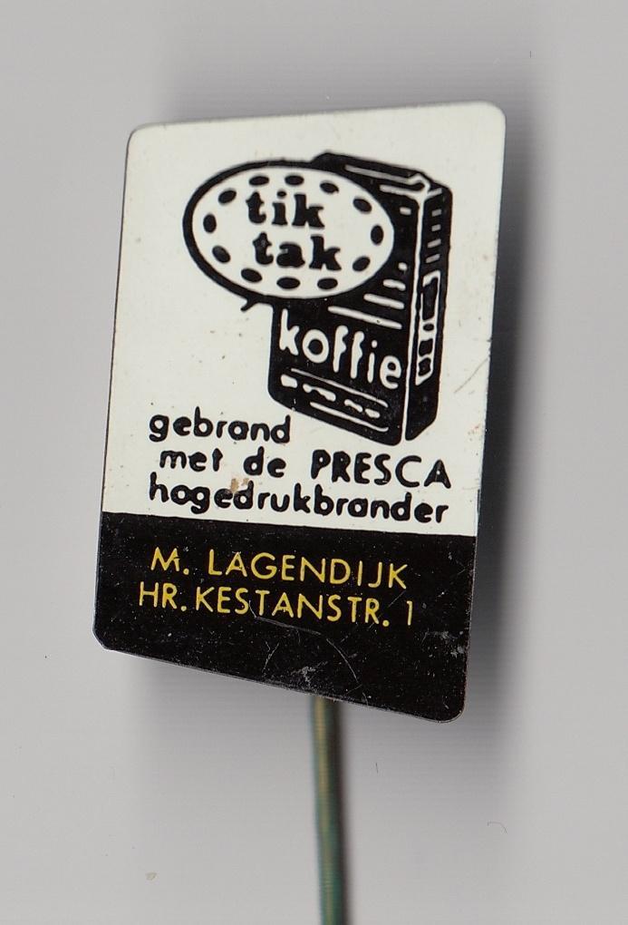 TikTak Koffie Lagendijk speldje, Verzamelen, Speldjes, Pins en Buttons, Gebruikt, Speldje of Pin, Overige onderwerpen, Ophalen of Verzenden