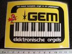sticker gem elektrische orgels logo, Verzamelen, Verzenden, Zo goed als nieuw, Merk