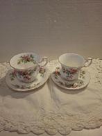Royal Albert - Moss Rose - 2 porseleinen kop en schotels, Antiek en Kunst, Antiek | Servies los, Ophalen of Verzenden