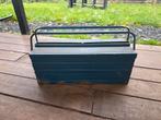 Vintage blauwe gereedschapskist, Antiek en Kunst, Antiek | Gereedschap en Instrumenten, Ophalen of Verzenden