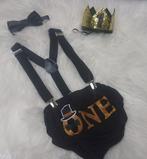 Cakesmash kostuum One 4-delig zwart/goud maat 74 (nieuw), Kinderen en Baby's, Babykleding | Maat 74, Ophalen of Verzenden, Nieuw