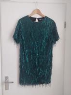 Groen glitterjurkje Zara pailletten, mt XS, Kleding | Dames, Zara, Ophalen of Verzenden, Zo goed als nieuw, Maat 34 (XS) of kleiner