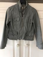 Echte leren grijze dames jas/jack xl Object, Ophalen of Verzenden, Zo goed als nieuw, Grijs, Maat 46/48 (XL) of groter