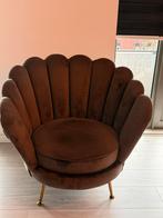 Richmond interiors Schelp Fauteuil + Voetenbank, Ophalen, Minder dan 75 cm, Zo goed als nieuw, Stof