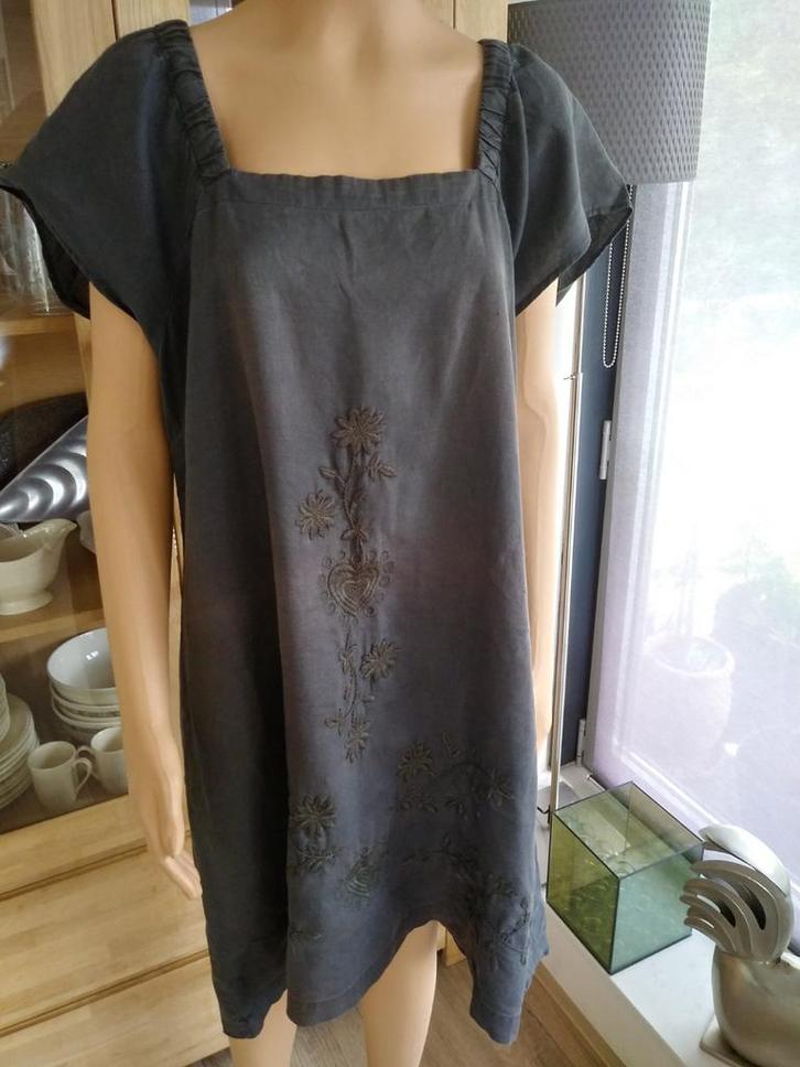 DIDI PRETTY DIFFERENT JAPON MOUWLOOS, 100% LINNEN, MAAT XL., Kleding | Dames, Jurken, Zo goed als nieuw, Maat 46/48 (XL) of groter