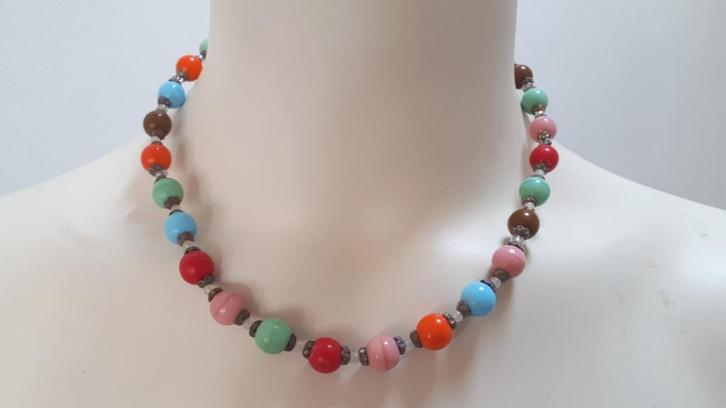 Art Deco Ketting HARLEKIJN Kralen. GRATIS Verzending., Sieraden, Tassen en Uiterlijk, Antieke sieraden, Ketting, Overige materialen