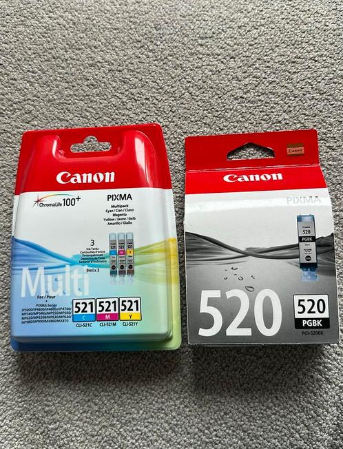 Canon inkt cartridges CLI-521C&M&Y en PGI-520BK, Computers en Software, Printerbenodigdheden, Nieuw, Ophalen of Verzenden