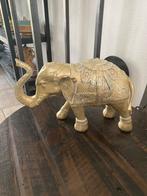 Beeld olifant, polyresin, goudkleur, Ophalen