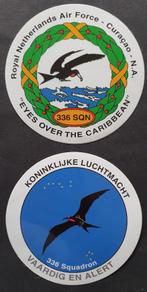 2x zeldzame Roundel Patch Badge Sticker 336 Squadron RNLAF, Zo goed als nieuw, Patch, Badge of Embleem, Verzenden