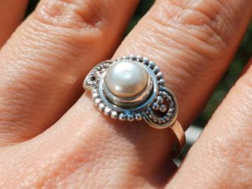 Vanoli 925 zilveren ring met parel maat 19 beschikbaar voor biedingen
