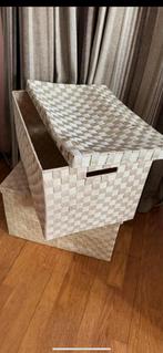 2 kunsstof nylon nieuwstaat grote opberg mand opbergmand, Kunststof, Mand, Vierkant, Ophalen of Verzenden