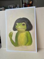 A4 Kunstprint - Kikker met Pruik, Ophalen of Verzenden