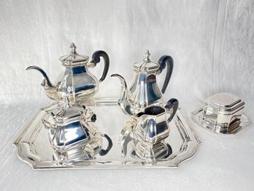 8-delig zilveren koffie- en theeservies - Versailles Bolpas beschikbaar voor biedingen