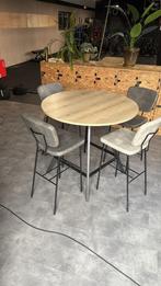 Tafel met 4 stoelen - 120cm diameter, Ophalen, Gebruikt