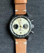 Sugess mechanical chronograph, Overige merken, Leer, Staal, Ophalen of Verzenden