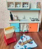 Antiek vintage poppenhuis keuken meubels 50s veel extra's, Ophalen of Verzenden