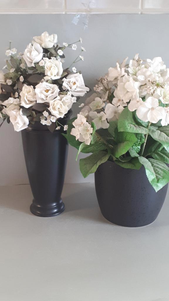 Vaas Kleur: zwart, Huis en Inrichting, Woonaccessoires | Vazen, Zo goed als nieuw, Zwart, Minder dan 50 cm, Aardewerk of Porselein