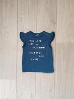 Prenatal t-shirt shirt shirtje blauw ruffle mouw mt 80 zgan, Kinderen en Baby's, Babykleding | Maat 80, Ophalen of Verzenden, Zo goed als nieuw