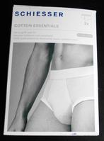 Schiesser  2–dubbelrip slips- Cotton Essentials -XL- Nieuw, Verzenden, Wit, Slip
