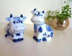 Delfts Blauw, handbeschilderd peper en zout setje: koetjes, Antiek en Kunst, Antiek | Keramiek en Aardewerk, Verzenden