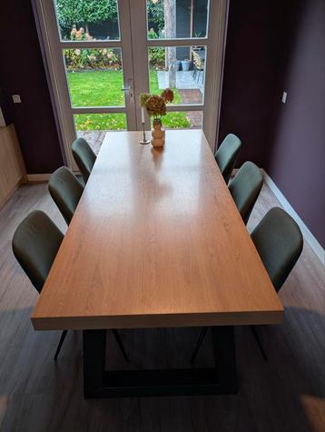 Set van 6 groene eetkamerstoelen beschikbaar voor biedingen