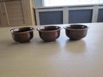 3 vintage CP Colditz bruine soepkommen D13cm H6cm, Gebruikt, Overige typen, Ophalen of Verzenden, Effen