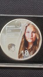 Medaille Prinses Amalia 18 jaar., Postzegels en Munten, Penningen en Medailles, Ophalen of Verzenden, Overige materialen, Nederland