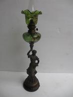 Antieke olielamp Moisson par Ruchot met Kosmos brenner, Antiek en Kunst, Antiek | Lampen, Ophalen of Verzenden