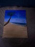 Schilderij: Tropisch strand met palmboom, Ophalen