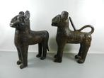 2 Benin bronzen luipaarden, Ophalen of Verzenden