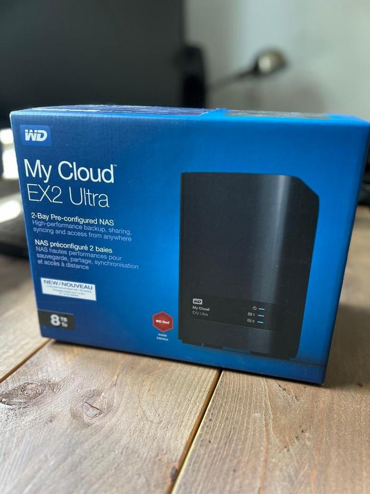 WD My Cloud EX2 Ultra 8TB 2Bay NAS incl 2x4TB WD RED 40EFPX, Computers en Software, NAS, Zo goed als nieuw, Ophalen of Verzenden