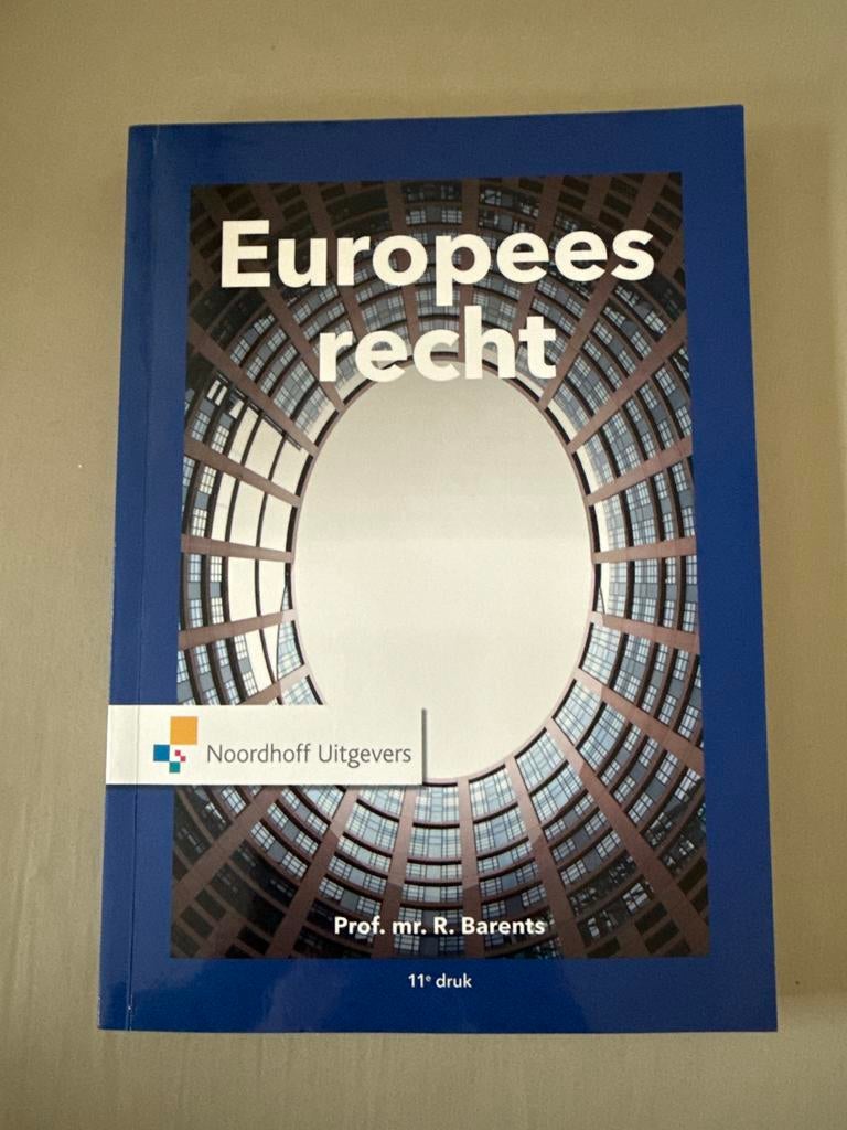 Europees recht, 11e druk - Prof. mr. R. Barents (Nieuw), Ophalen of Verzenden, Alpha, Nieuw, HBO