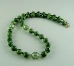 Ketting Green Tree boomagaat-glas-swarovski zilver, Ophalen, Met edelsteen, Nieuw, Groen
