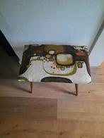 Vintage retro voetenbankje, Huis en Inrichting, Banken | Voetenbanken en Poefen, Minder dan 50 cm, Rond, Minder dan 50 cm, Ophalen of Verzenden