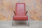ZGAN! rode leren Harvink de Club design fauteuil + hocker