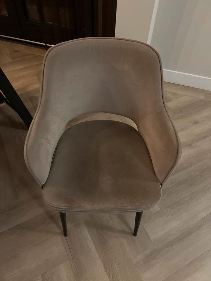 6 keer Eetkamerstoel, Huis en Inrichting, Stoelen, Gebruikt, Vijf, Zes of meer stoelen, Stof, Overige kleuren, Ophalen of Verzenden